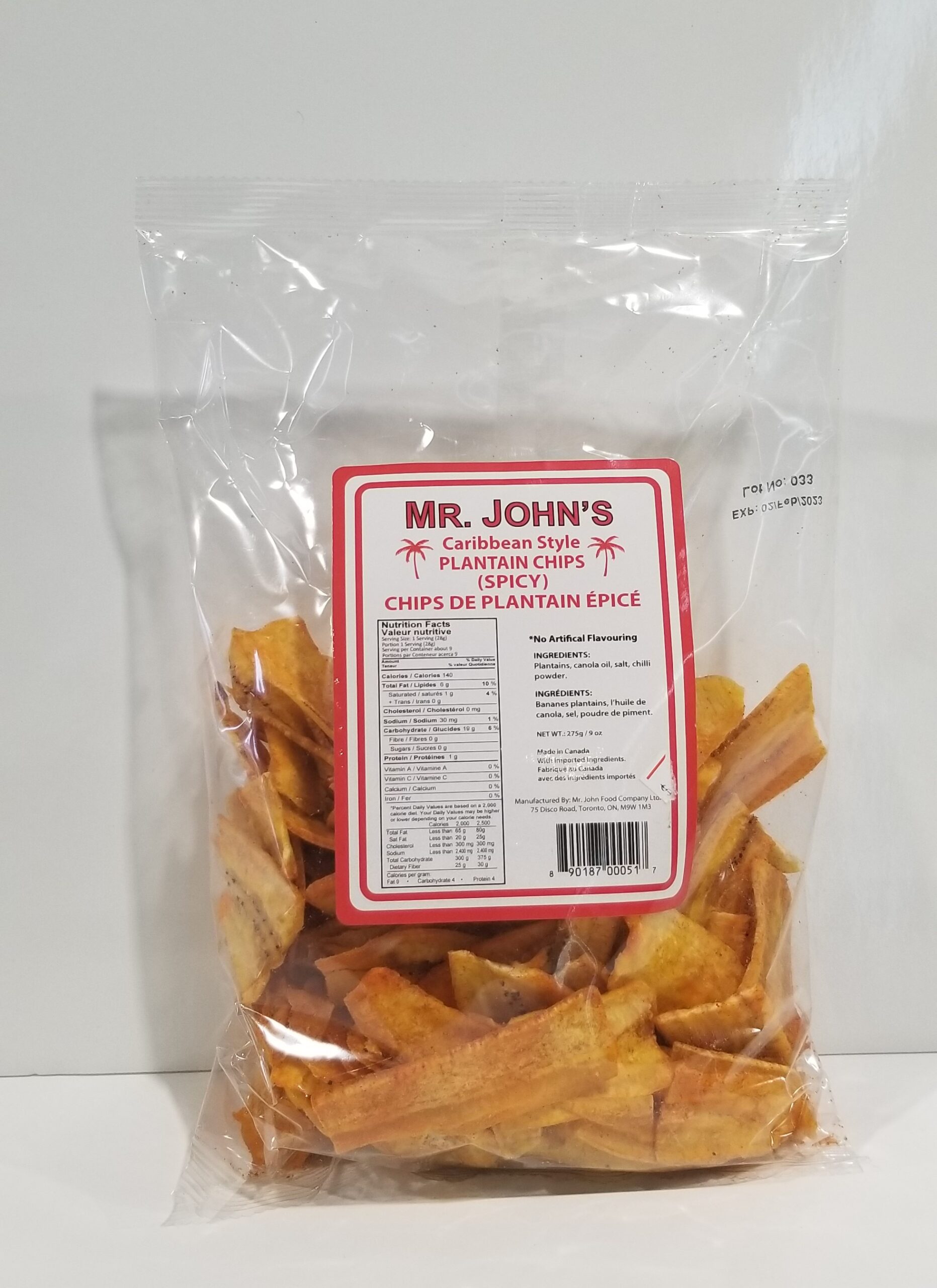 Mr John Plantain Chips Spicy Tropical House Food Market